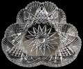 061169 BRILLIANT CUT GLASS TREFOIL TRAY H 1 12