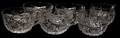 061165 LIBBEY CUT GLASS PUNCH CUPS 6 IN TWO PATTERN