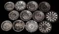 061183 AMERICAN GLASS CUP PLATES 12 EARLY 19TH C