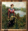 052103 MANNER OF DANIEL RIDGWAY KNIGHT OILCANVAS