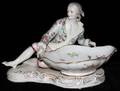 051180 MEISSEN STYLE PORCELAIN FIGURAL SWEETMEAT DISH