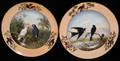 051177 MEISSEN PORCELAIN PLATES PAIR DIA 9 12