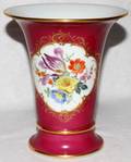 051182 MEISSEN PORCELAIN VASE H 6 12 DIA 5 12