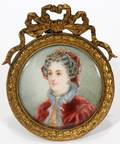 041167 HANDPAINTED IVORY PORTRAIT MINIATURE