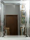 040084 ART DECO STYLE ETCHED MIRROR CONTEMPORARY