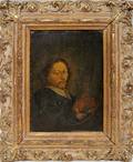 032069 19TH C DUTCH OILCANVAS ARTIST WHIS PALLET