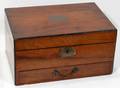 081165 VICTORIAN MAHOGANY CHEST MID 19TH C H 7