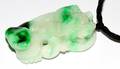 071167 CHINESE CARVED JADE LION FORM PENDANT H 1 78