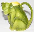 050124 ROYAL BAYREUTH GREEN MONKEY PORCELAIN PITCHER
