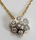 040134 14KT GOLD  40 CT DIAMOND DAISY PENDANT