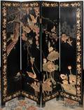 062262 CHINESE FOUR PANEL COROMANDEL SCREEN H 72