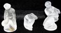 060165 LALIQUE CRYSTAL FIGURES THREE H 3  4