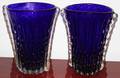 052200 MURANO BULLICANTE BLOWN GLASS VASES PAIR