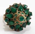 050179 ANTIQUE 14KT GOLD  EMERALD RING
