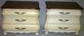 050159 FRENCH PROVINCIAL STYLE PAINTED NIGHT STANDS
