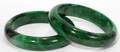 090244 CHINESE JADE BANGLE BRACELETS PAIR