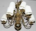 081267 BRASS TENLIGHT CHANDELIER H 19 DIA 22