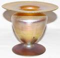 081258 TIFFANY GOLD FAVRILE GLASS VASE H 5 34