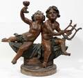 081243 SPELTER SCULPTURE OF PUTTI EARLY 20TH C