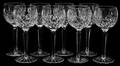 080175 WATERFORD LISMORE PATTERN WHITE WINE GLASSES