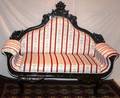080163 ROCOCO REVIVAL STYLE CARVED MAHOGANY SETTEE