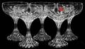 072195 BACCARAT CUT CRYSTAL STEM CHAMPAGNES FIVE