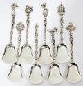 061291 ITALIAN 800 SILVER SOUVENIR SPOONS EIGHT