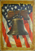 Oil on canvas illustration of the Liberty Bell