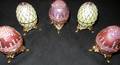 040220 FABERGE STYLE ENAMEL EGGS FIVE