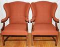 090286 WING BACK OPEN ARM CHAIRS FIVE H 46 W 31