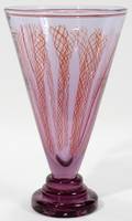 082214 FRITZ DREISBACH TRUMPET FORM ART GLASS VASE