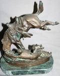080225 AFTER FREDERICK REMINGTON BRONZE SCULPTURE