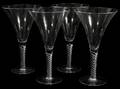 071321 TUDOR ENGLISH CRYSTAL WINES SET OF FOUR H 8
