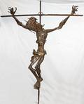 062333 M OWCZARSKI METAL SCULPTURE CHRIST ON CROSS