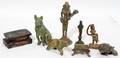 060273 AUSTRIAN METAL GAME BIRD AND AFRICAN FIGURES