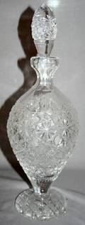 060254 AMERICAN ANTIQUE HANDCUT GLASS DECANTER 19TH C