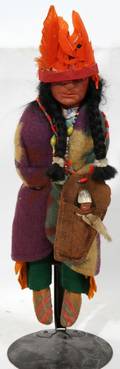 060266 SKOOKUM DOLL WITH PAPOOSE C 1920 H 13