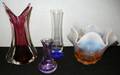 060265 GLASS VASES 3 AND ONE BOWL 4 PCS