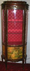 052277 VERNIS MARTIN STYLE MAHOGANY VITRINE H 64