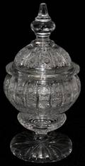 051329 CZECHOSLOVAKIAN CRYSTAL COVERED URN H 15
