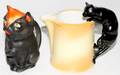 050288 ROYAL BAYREUTH CAT PORCELAIN PITCHERS C 1900