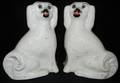 042319 STAFFORDSHIRE POTTERY DOGS H 14 L 11