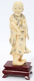 040260 CHINESE CARVED IVORY FIGURE OF LOHAN H 5