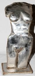 072259 MARIAN OWCZARSKI METAL SCULPTURE 22 X 10 X 7