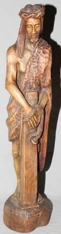 072254 MARIAN OWCZARSKI CARVED WOOD SCULPTURE H 39