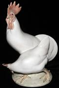 071353 ROYAL COPENHAGEN PORCELAIN ROOSTER  HEN