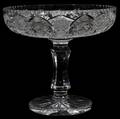 071336 CZECHOSLOVAKIAN CRYSTAL COMPOTE H 8 DIA 9