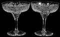 071324 CUT GLASS CHAMPAGNES C 1900 SET OF NINE