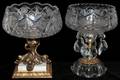 071343 CZECHOSLOVAKIAN CUT CRYSTAL COMPOTES TWO
