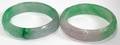 061365 CHINESE CARVED JADE BANGLE BRACELETS PAIR